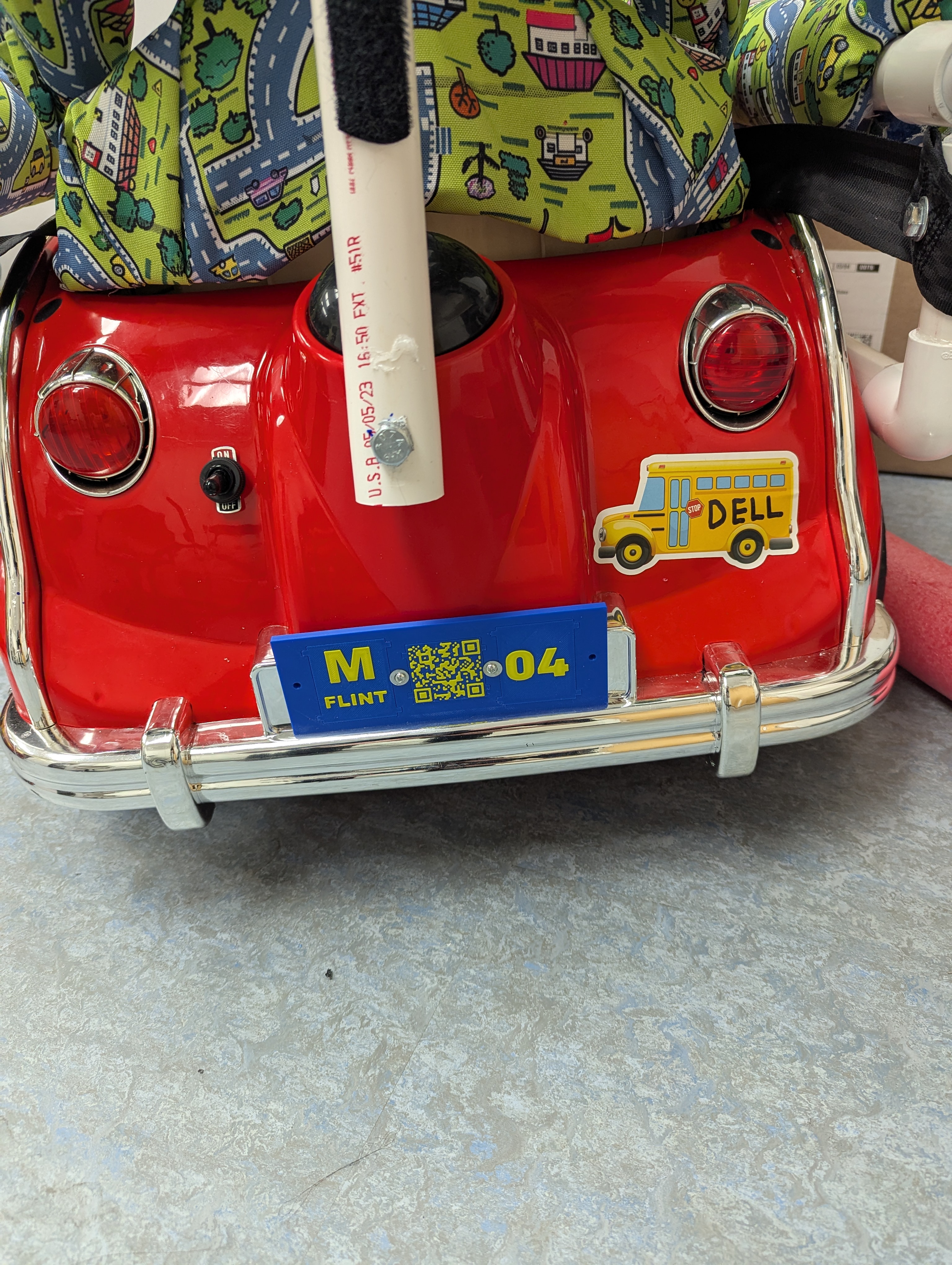 Custom license plate close-up